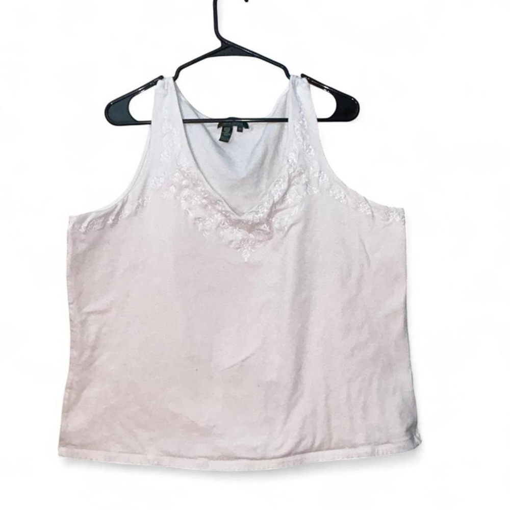 Ralph Lauren White Lace-Detail Camisole